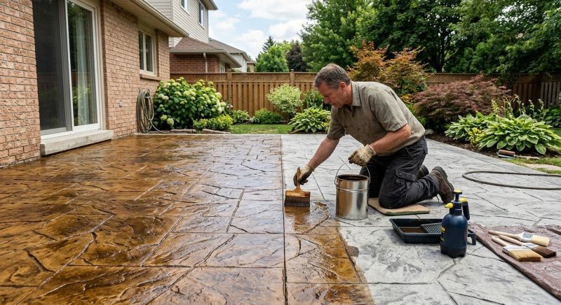 Patio Overlay Installation in Dallas, TX
